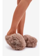 Dámské Kožešinové Pantofle Tmavě Béžové Wladisa