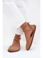 Semišové Baleríny Dámské Barefoot S Pásky Zazoo 191 Béžové Semišové Baleríny Dámské Barefoot S Pásky Zazoo 191 Béžové