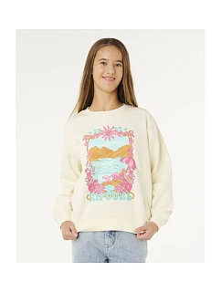 Dívčí mikina RIP CURL Sunshine Squad Crew-Girl, bílá