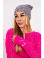 Fleecová čepice Marta K231 tmavě šedá