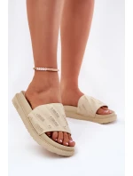 Dámské Klapky Na Platformě Big Star RR274A542 Béžové