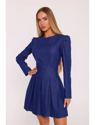 M884 Šaty džínového vzhledu - modré