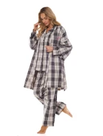 Pyžamo L&L 2475 Roxy long/r S-XL dámské pyžamo na zip