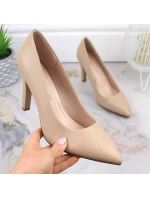 Sergio Leone W SK415B béžové lodičky na podpatku Sergio Leone W SK415B béžové lodičky na podpatku