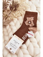 Mladiství Teplé Ponožky S Medvědem Hnědé