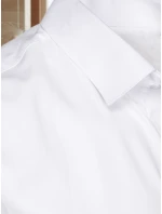 Pánská elegantní hladká bílá košile REGULAR FIT FashionStreet DX2540 Pánská elegantní hladká bílá košile REGULAR FIT FashionStreet DX2540