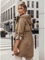 Dámská přechodná bunda parka MEROY tmavě béžová FashionStreet TY4289