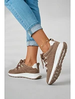 Dámské kožené semišové tenisky Hnědé Bemela