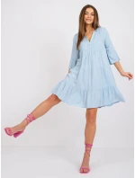 Šaty D73761M30214A2 světle modré