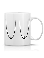 PRSA (VELKÁ) - klasický bílý keramický hrníček 300 ml