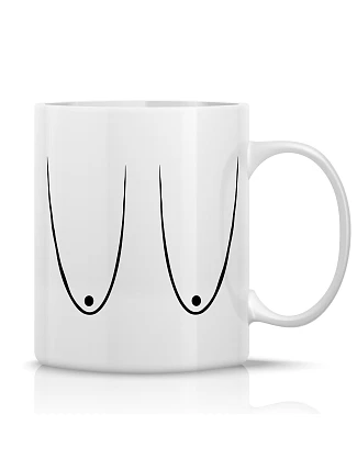 PRSA (VELKÁ) - klasický bílý keramický hrníček 300 ml