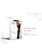 Dámské punčochy k podvazkovému pásu Romance Černá - BEAUTY NIGHT FASHION Dámské punčochy k podvazkovému pásu Romance Černá - BEAUTY NIGHT FASHION