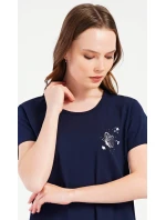 Dámská noční košile s krátkým rukávem Motýlek