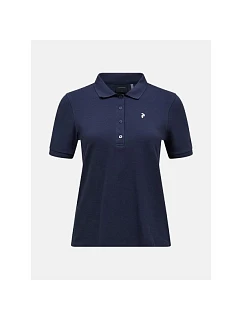 Dámské tričko PEAK PERFORMANCE W Classic Cotton Polo, barva tmavě modrá