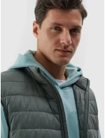 Pánská péřová vesta s recyklovanou výplní 4F - zelená Pánská péřová vesta s recyklovanou výplní 4F - zelená