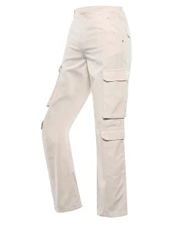 Dámské široké kapsáče nax NAX SERDA pastel parchment