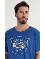 Pánská noční košile s krátkým rukávem Motocycle Pánská noční košile s krátkým rukávem Motocycle
