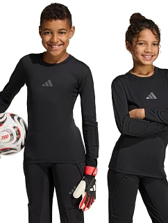 Dětské brankářské tričko Adidas s dlouhým rukávem, černé KA1678