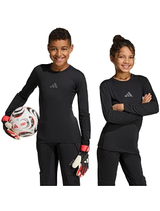 Dětské brankářské tričko Adidas s dlouhým rukávem, černé KA1678