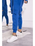 Hřejivá souprava s dlouhou mikinou chrpově modrá