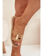 Dámské Plné Sandály S Dekorativním Detalem Béžové Artiker 56C1335