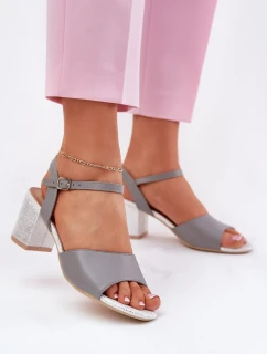 Sandály na podpatku model 213012 Step in style