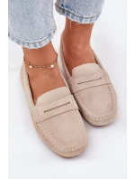 Semišové Dámské Mokasíny Big Star RR274947 Béžové
