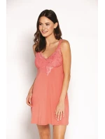 Dámská košilka Viviane Apricot chemise (s vycpanými košíčky) - Babella Dámská košilka Viviane Apricot chemise (s vycpanými košíčky) - Babella