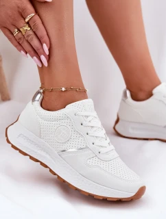 Dámské tenisky na platformě Big Star Hi-Poly System – bílé