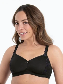 Suzette soft podprsenka košíčky se spacer-výztuží 5256 black - RosaFaia