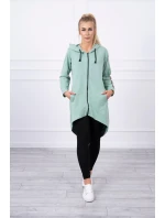 Mikina se zipem na zádech tmavě mátová Mikina se zipem na zádech tmavě mátová