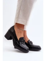 Dámské lodičky na podpatku s ozdobou černé Nedarea Dámské lodičky na podpatku s ozdobou černé Nedarea