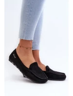 Dámské mokasíny vyrobené z Eco Suede Black Amrutia Dámské mokasíny vyrobené z Eco Suede Black Amrutia