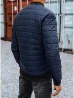 Pánská prošívaná bunda bomber navy blue FashionStreet TX2205z