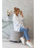 Mikina se zipem a kapsami bílá Mikina se zipem a kapsami bílá