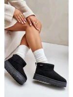 Nízké Sněhové Boty Na Platformě Big Star OO274A099 Černé