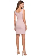 Dámské šaty K022 pudrově růžová - Makover Dámské šaty K022 pudrově růžová - Makover