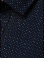 Pánská tmavě modrá vzorovaná košile slim fit FashionStreet DX2688