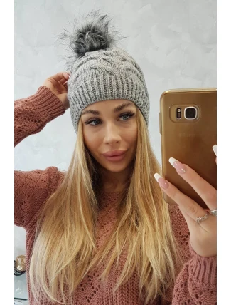 Fleecová čepice Ela K242 světle šedá Fleecová čepice Ela K242 světle šedá