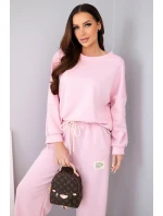 Dámská sada máslová mikina + kalhoty světle růžový Dámská sada máslová mikina + kalhoty světle růžový