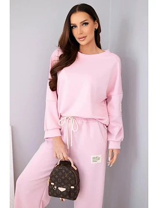 Dámská sada máslová mikina + kalhoty světle růžový Dámská sada máslová mikina + kalhoty světle růžový