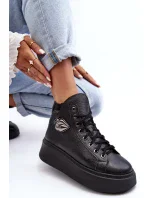 Dámské vysoké tenisky na zip Lemar Black Katerin