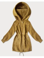 Vlněná bunda typu alpaka v hořčicové barvě (W017#) Vlněná bunda typu alpaka v hořčicové barvě (W017#)