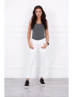 Kalhoty barevné džínové bílé