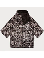 Oboustranná dámská bunda plus size s 3/4 rukávy Goodlookin chocolate/panther (M6-6308-103)
