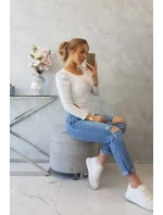 Halenka s buffovými rukávy bílá Halenka s buffovými rukávy bílá