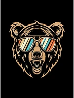 Pánská mikina s kapucí bear black FashionStreet NX0041B