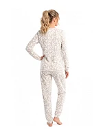 Pyžamo Donna Adore Long Ecru, dlouhé rukávy, velikosti S–2XL