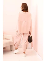 Komplet new punto bluza + spodnie tmavě pudrově růžová