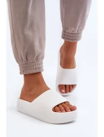 Dámské žabky na tlusté podrážce bílé Oreithano